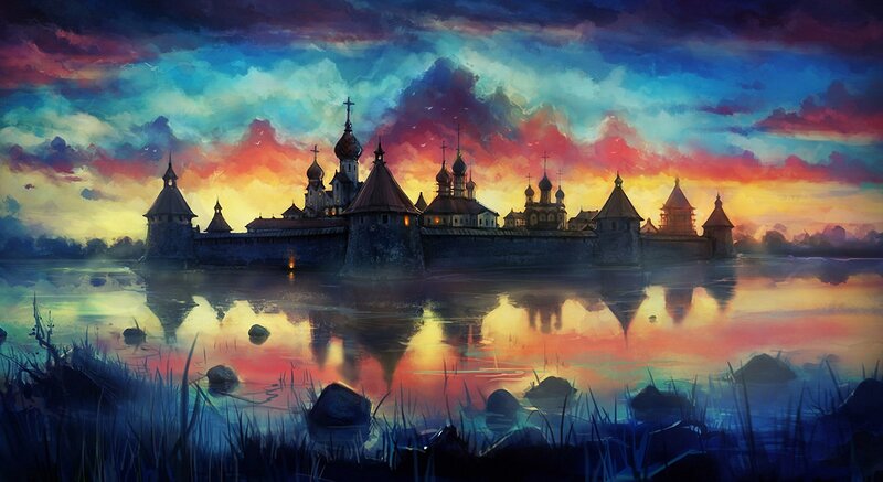 Ancient Fortress on Water
