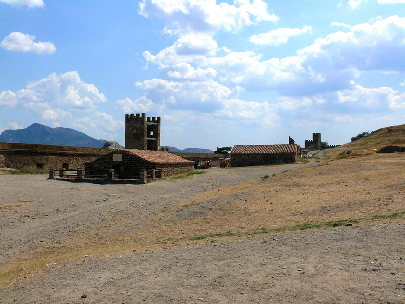 Ancient Fortress Ruins — Blue, Serene, Afternoon