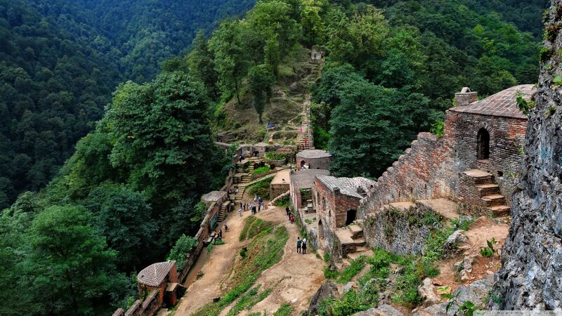 Ancient Fortress Ruins — Green, Serene, Afternoon
