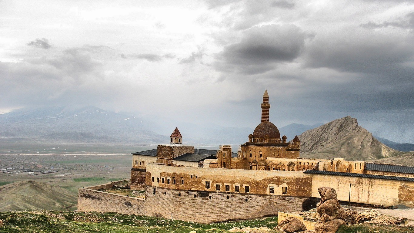 ancient fortress with domed mosque