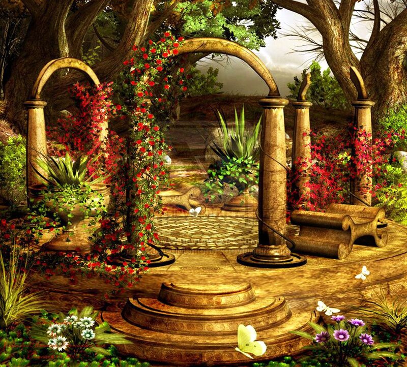 Ancient Garden Archway — Brown