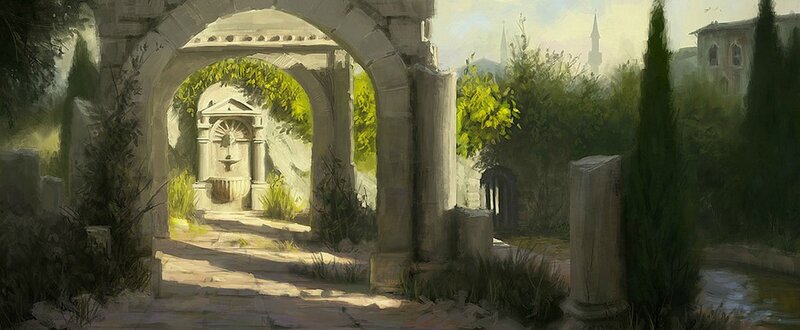 ancient garden archway