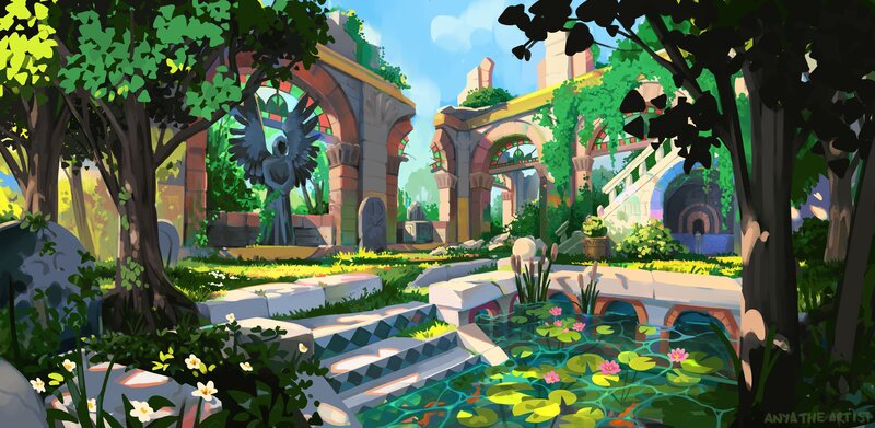 Ancient Garden Ruins — Green
