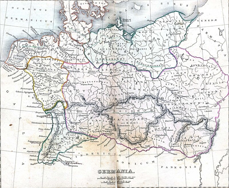 Ancient Germania map