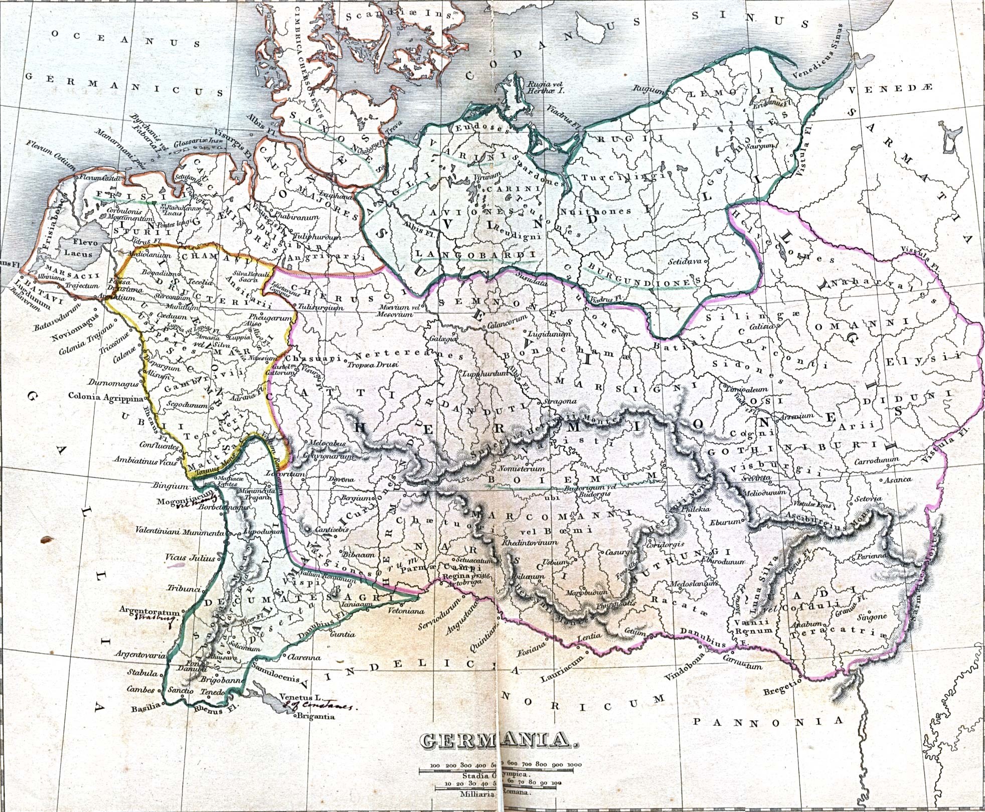 Ancient Germania map