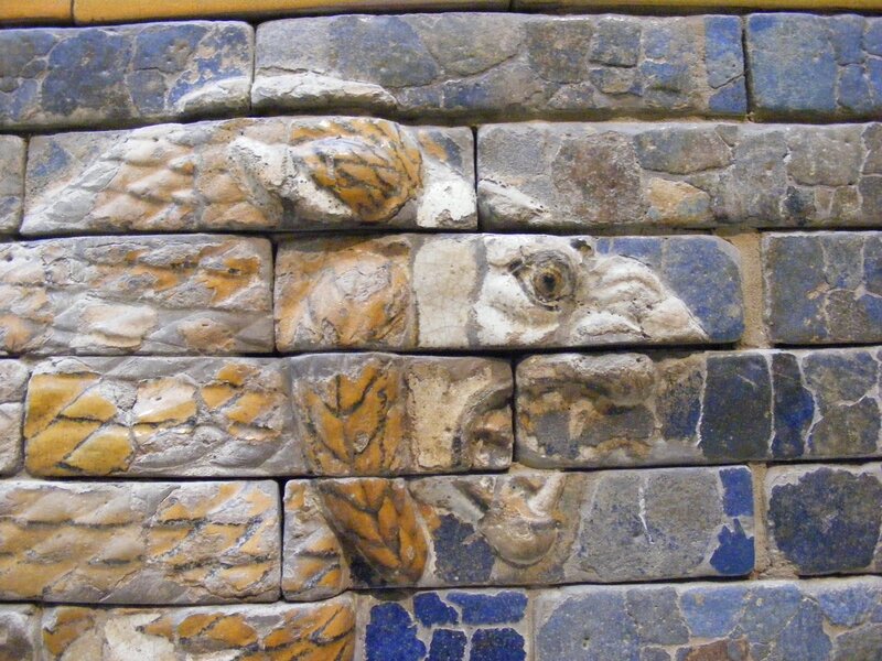 Ancient Glazed Brick Wall