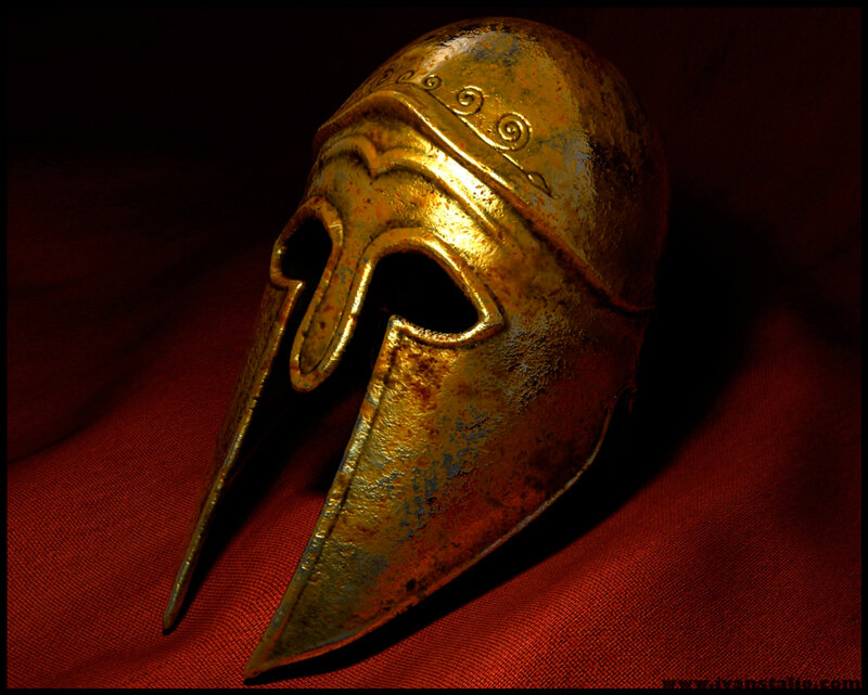 ancient golden helmet