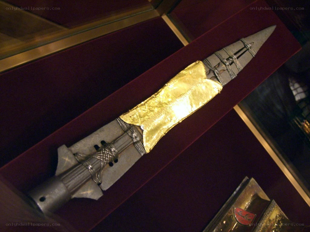 Ancient golden-hilted sword