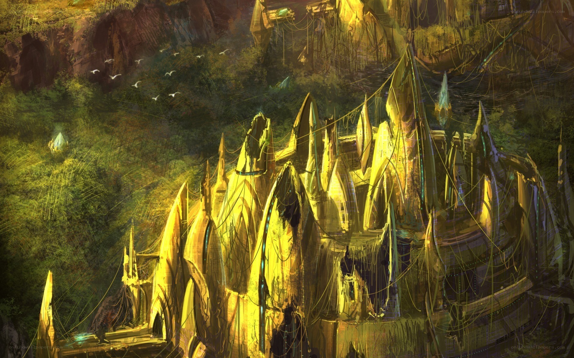 ancient golden temple ruins