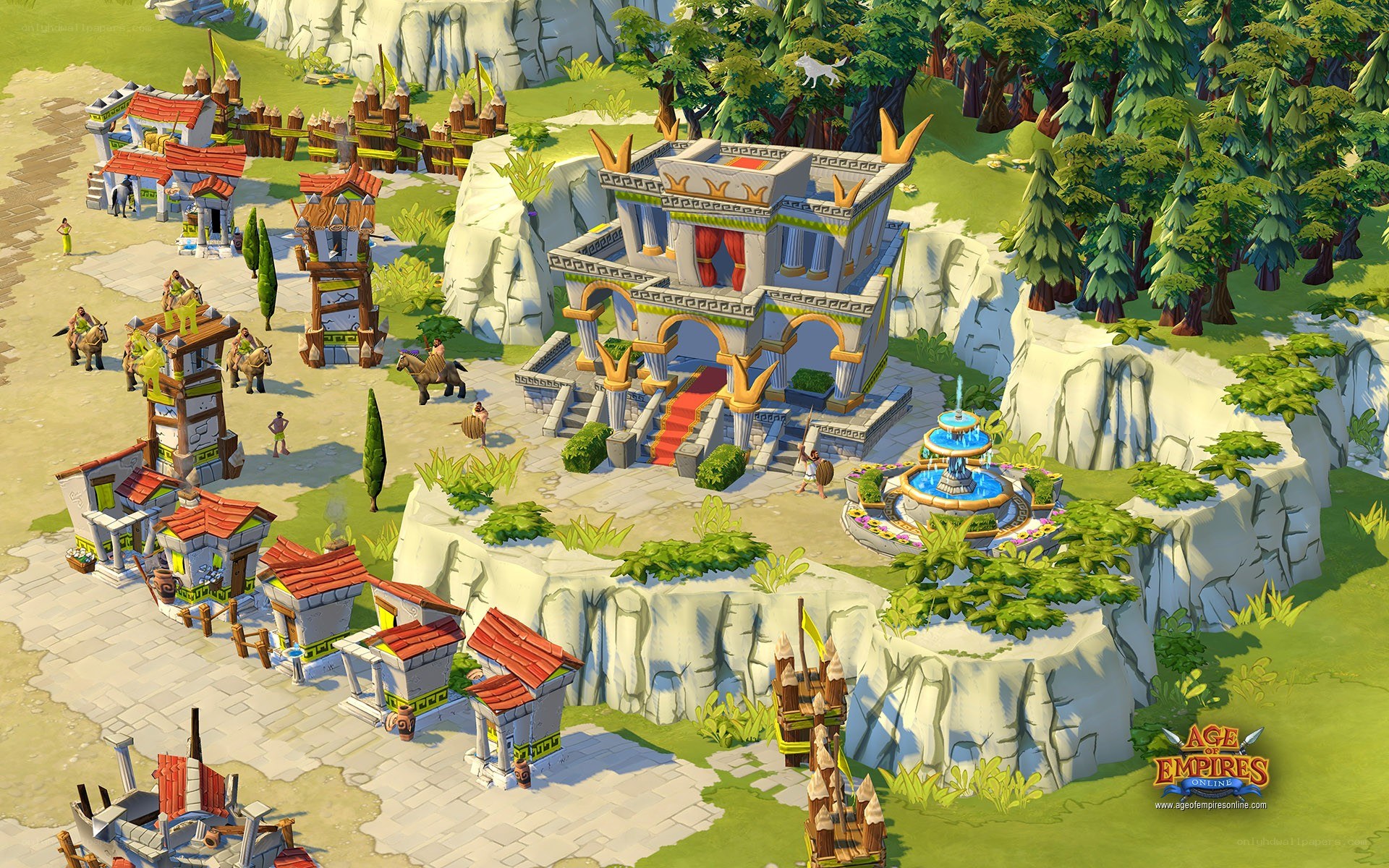 ancient greek city scene