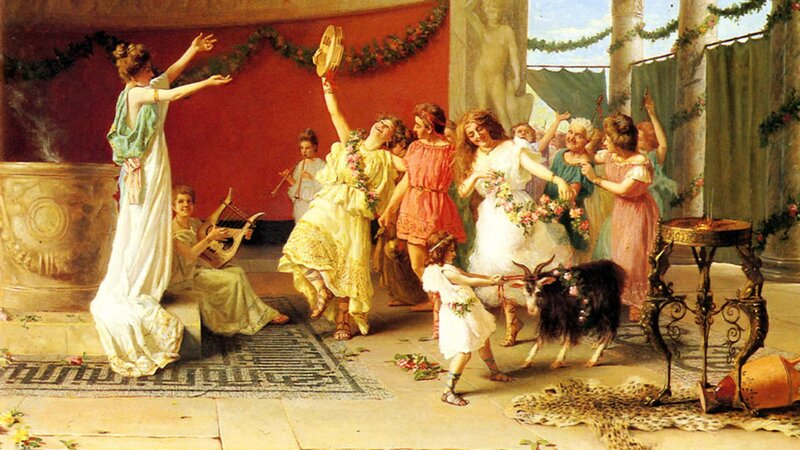 Ancient Greek festival scene