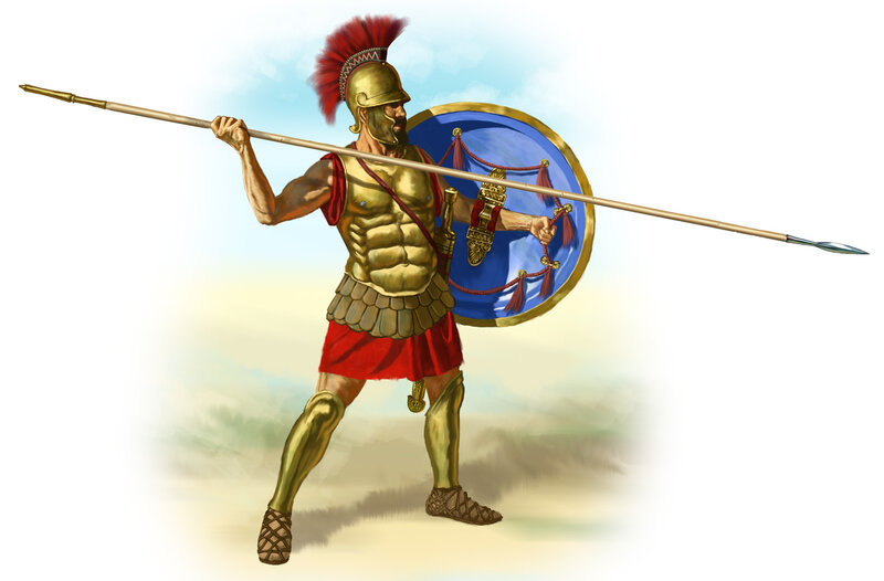Ancient Greek hoplite soldier