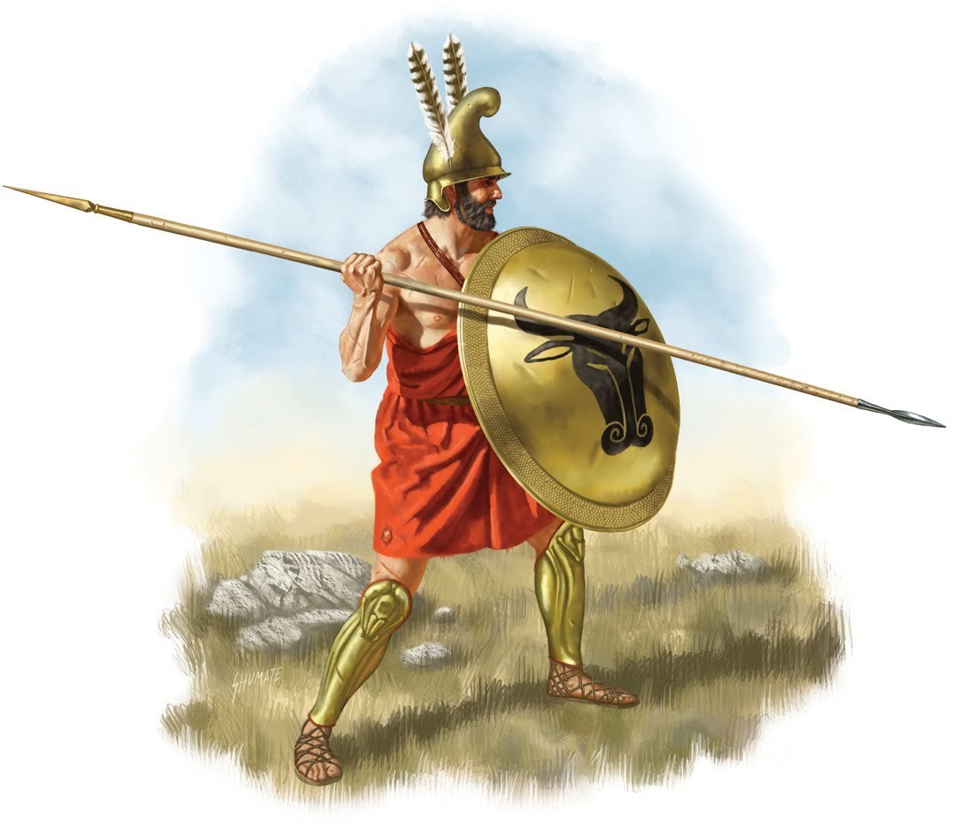 Ancient Greek hoplite warrior