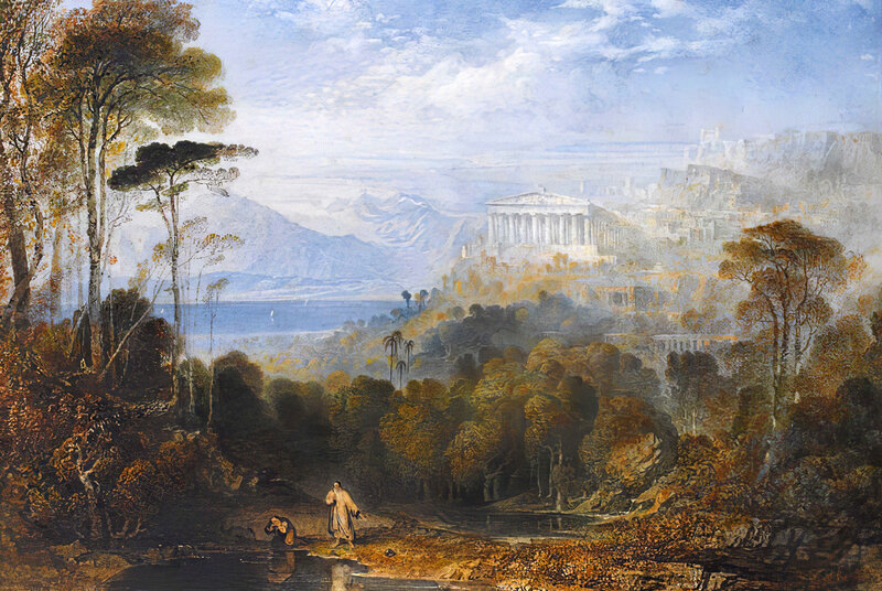 Ancient Greek Ruins — Blue