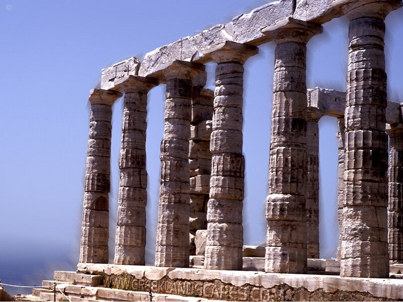 Ancient Greek temple columns