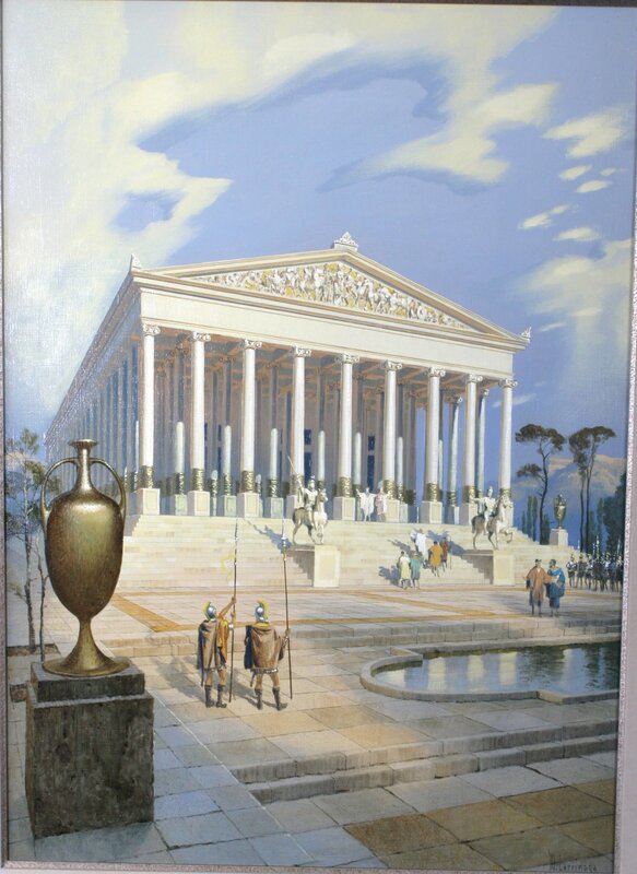Ancient Greek temple painting