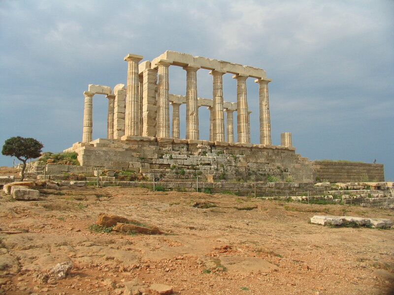 Ancient Greek temple ruins