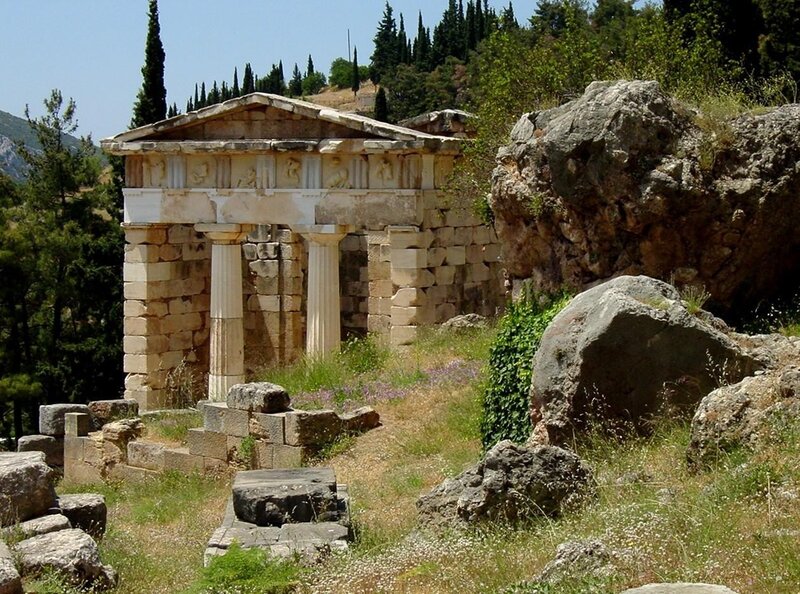 Ancient Greek Temple Ruins — Beige, Serene