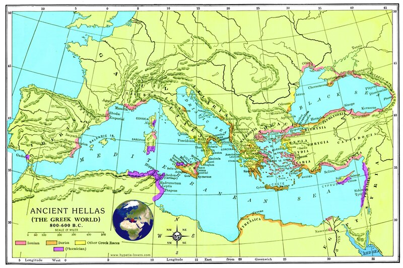Ancient Hellenic world map