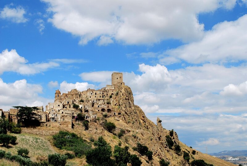 ancient hilltop village in italy