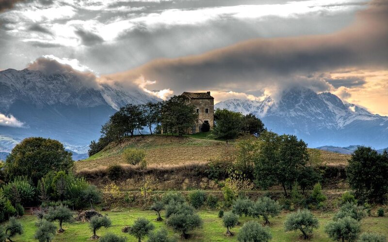Ancient house on a hill