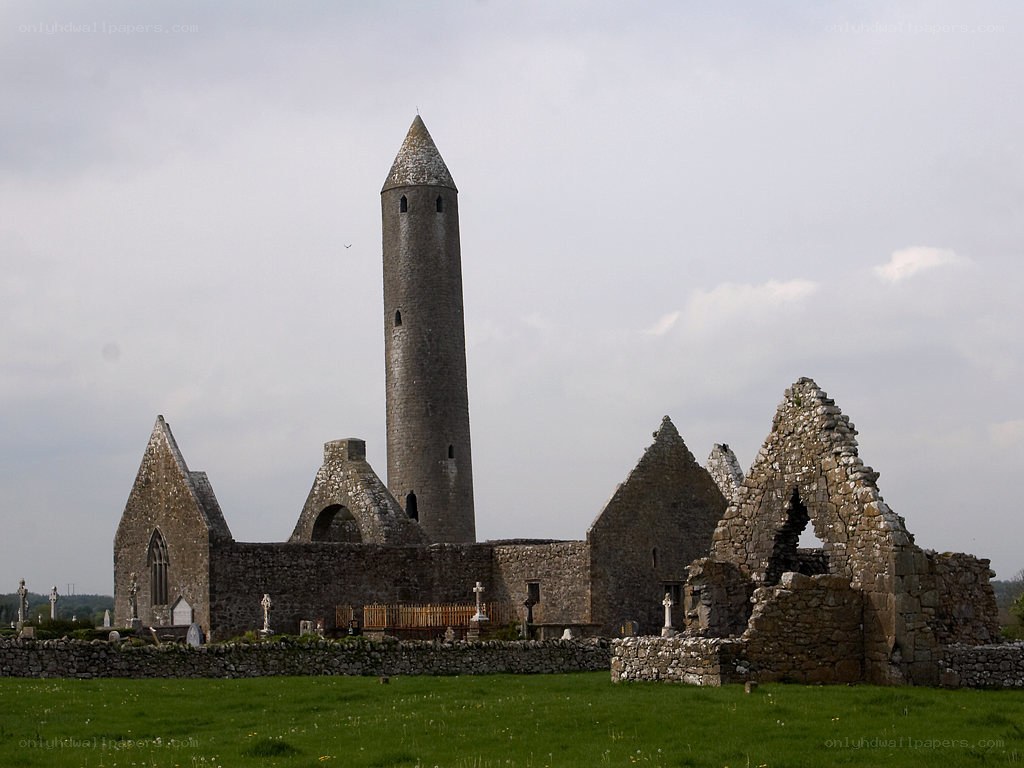 Ancient Irish monastery ruins