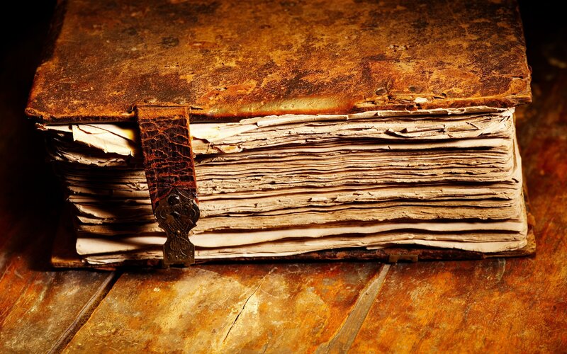Ancient Leather-bound Book