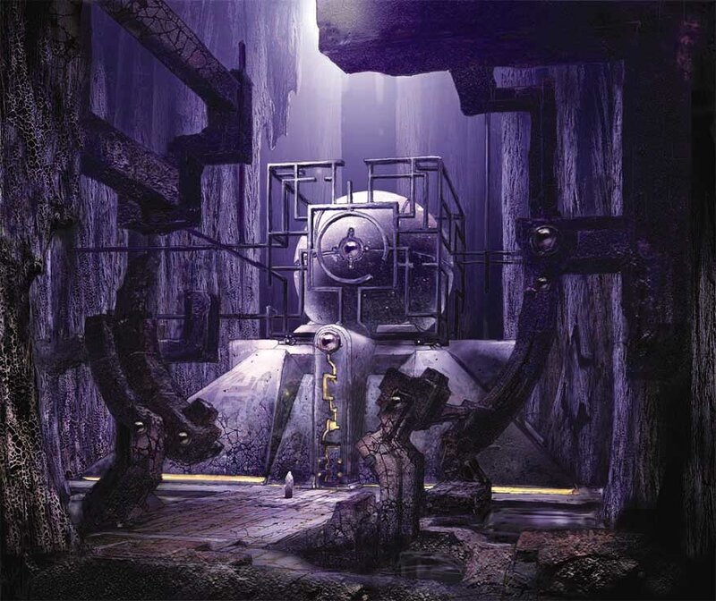 ancient machine in a cave