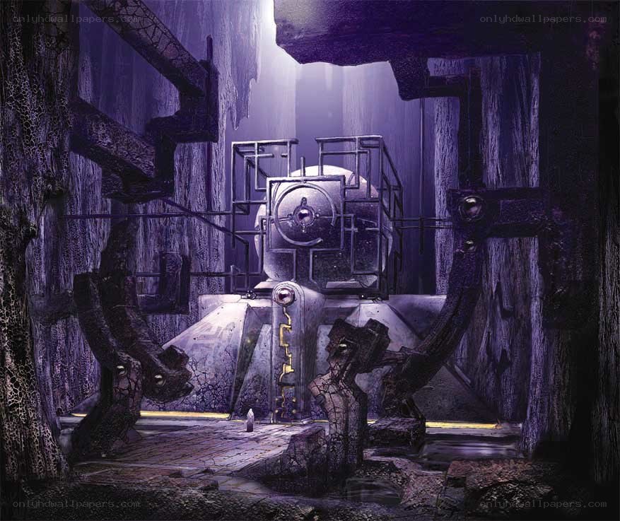 ancient machine in a cave