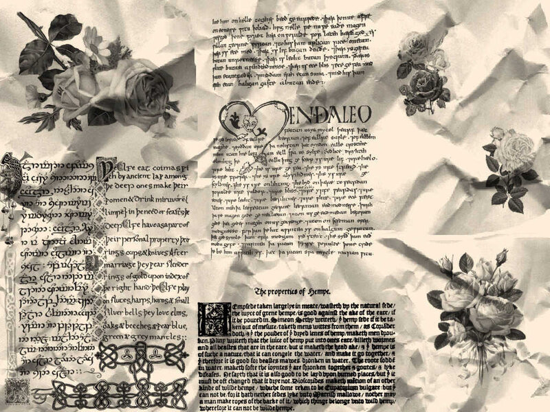 Ancient Manuscript Page — Black, Formal