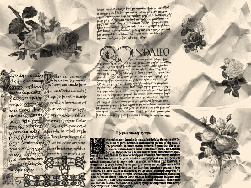 Ancient Manuscript Page — Black