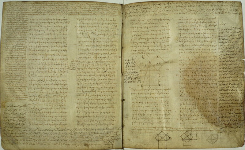 Ancient manuscript pages