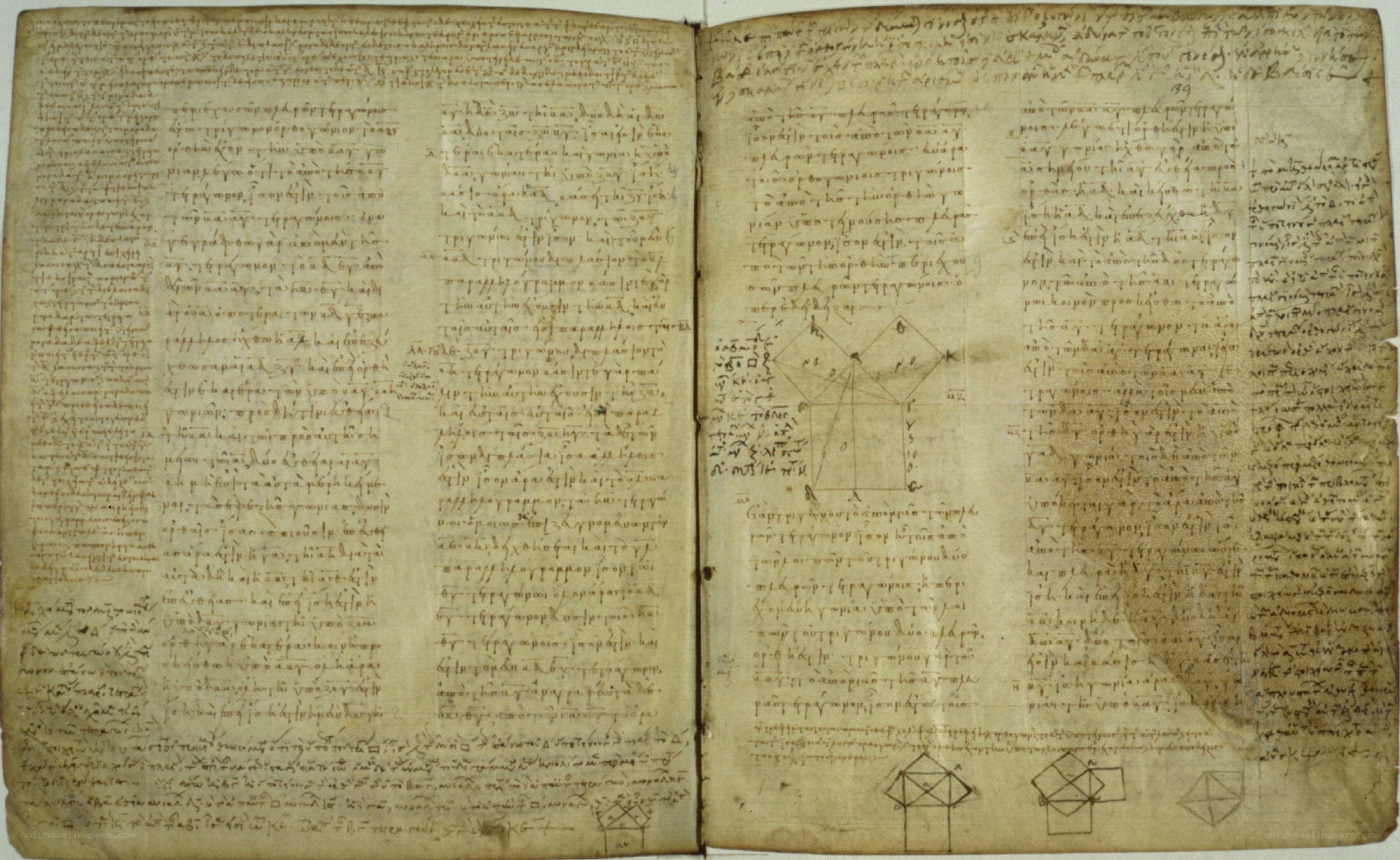 Ancient manuscript pages