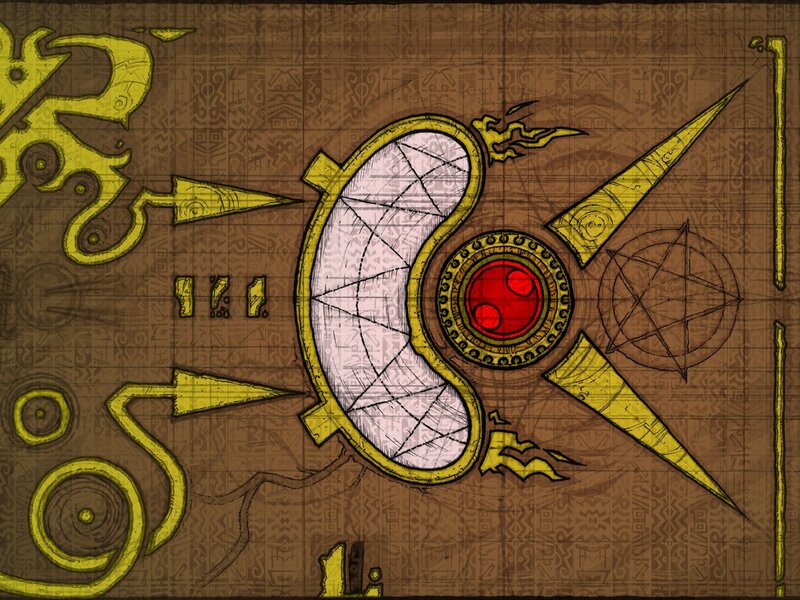 ancient map with mystical symbols