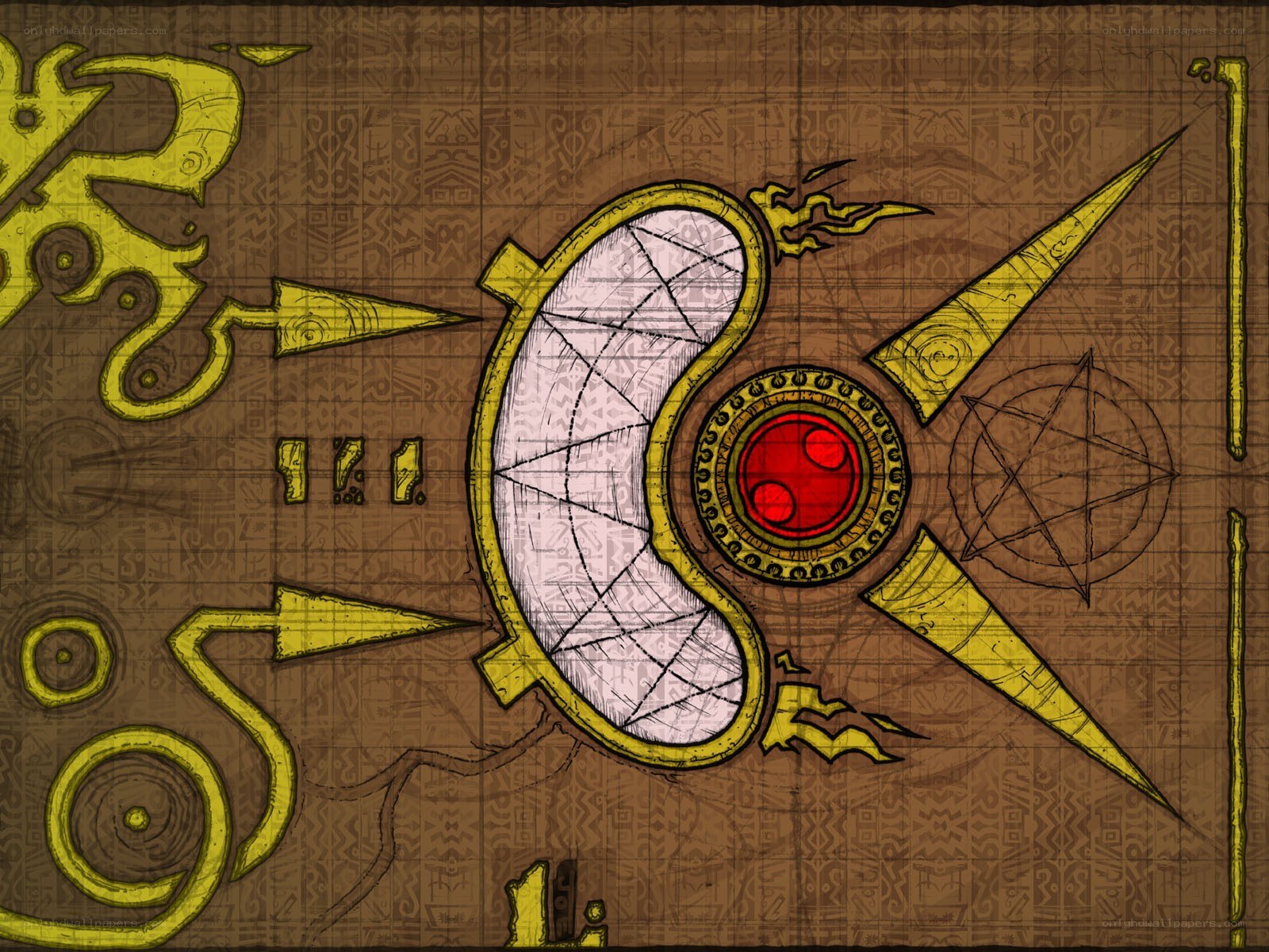 ancient map with mystical symbols