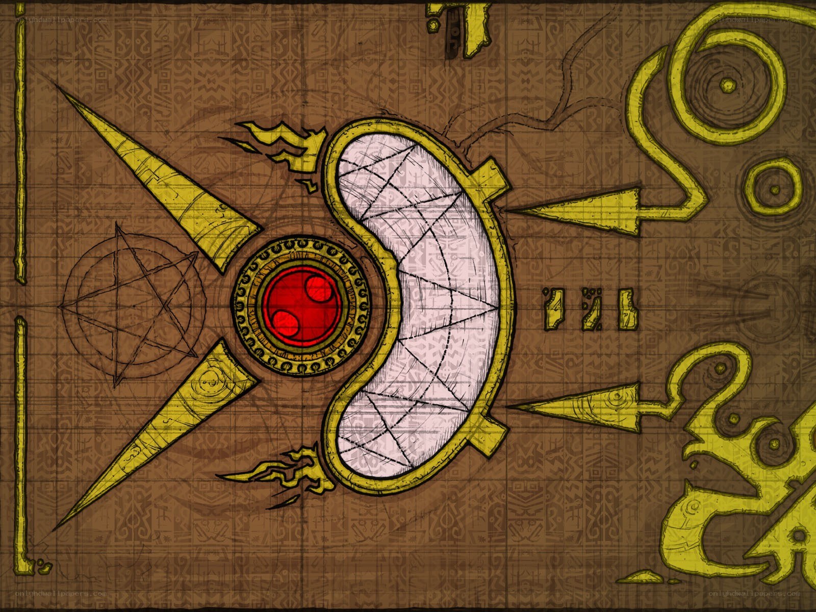 ancient map with mystical symbols