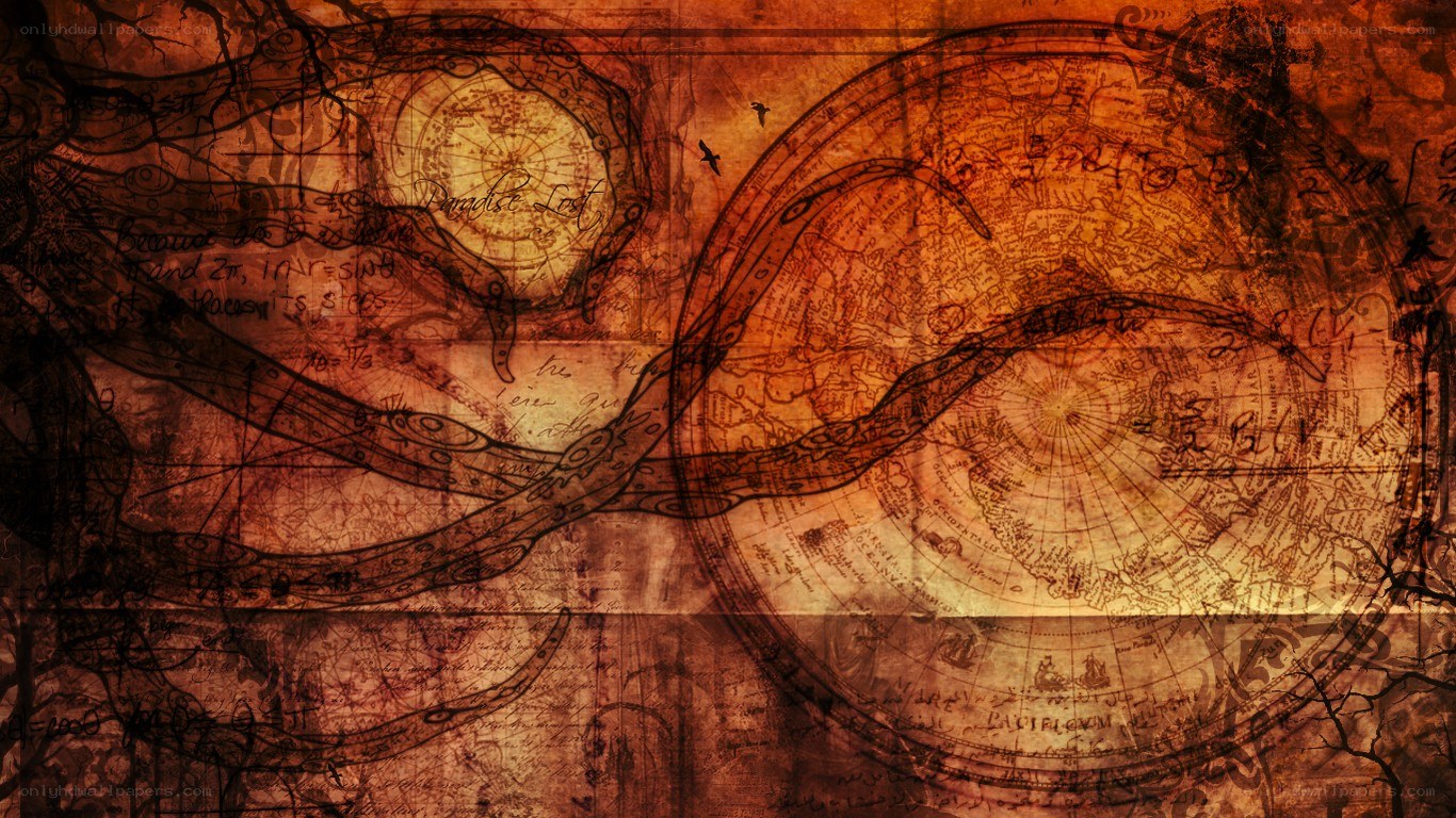 ancient map with tentacles