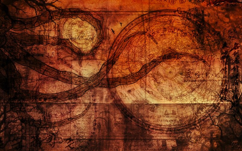 Ancient Map with Tentacles — Brown
