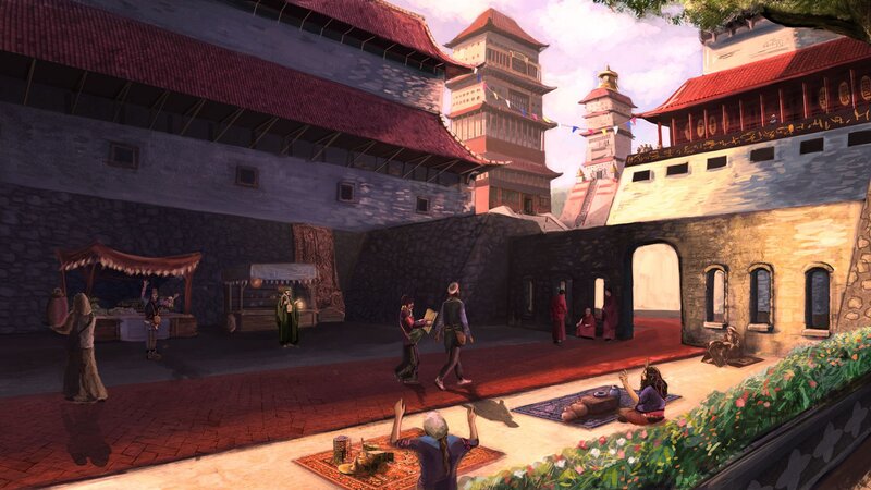 ancient market scene
