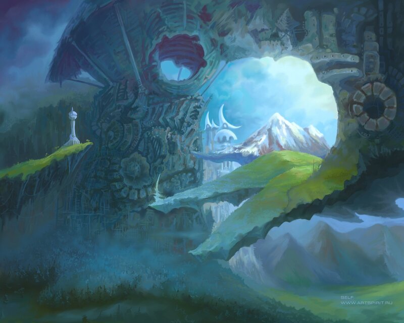 Ancient Mechanical Ruin — Blue