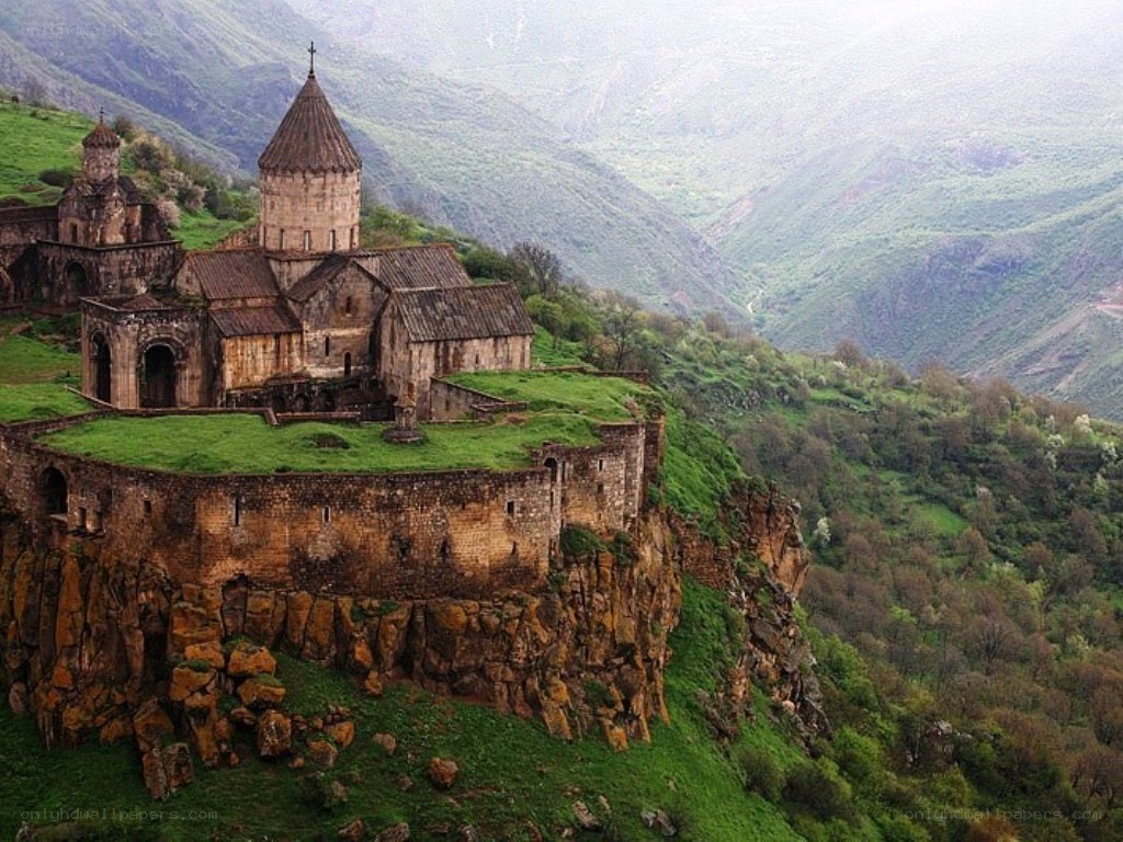 ancient monastery on a cliff