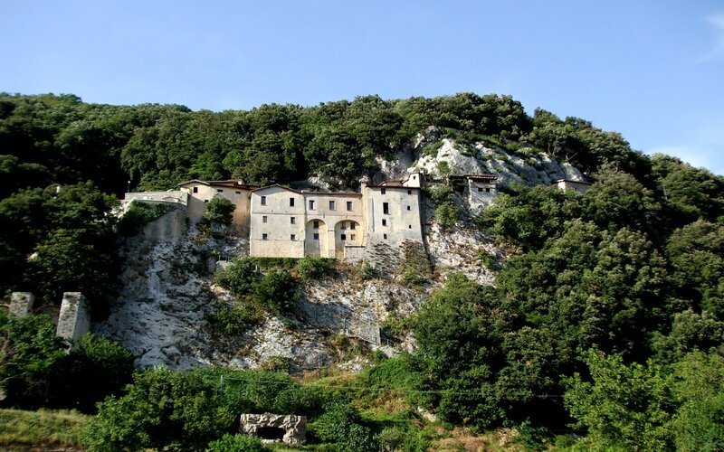 ancient monastery on a hillside