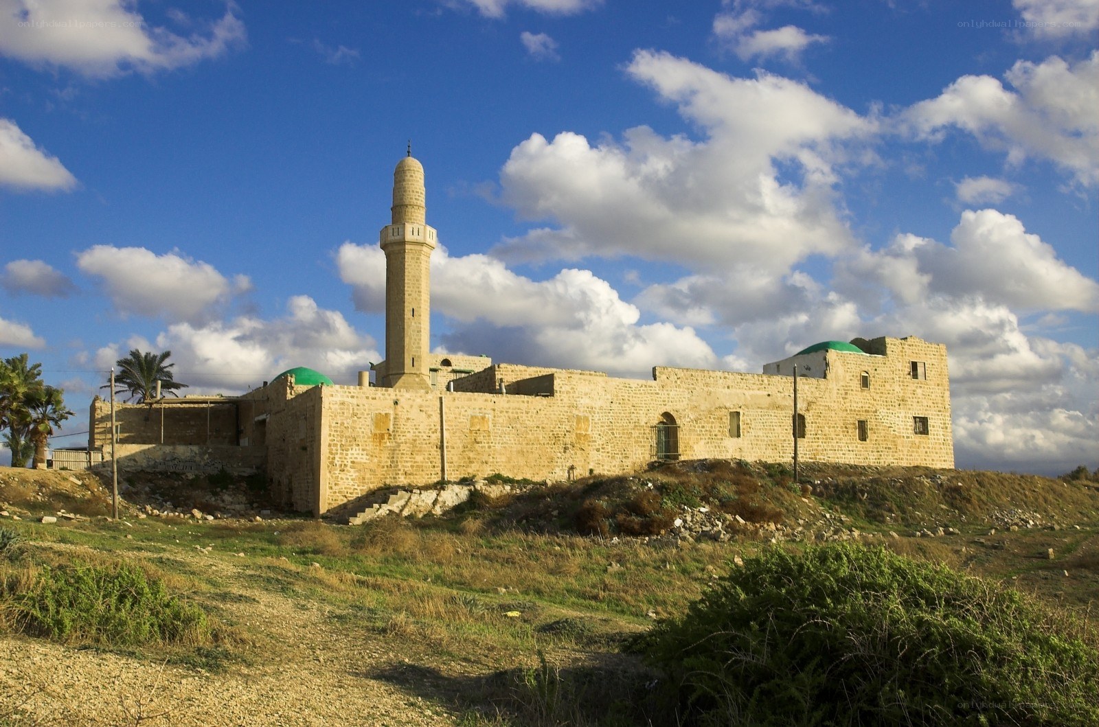 ancient mosque with minaret