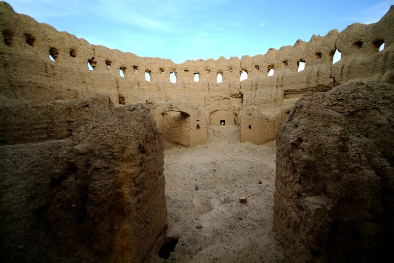 ancient mud-brick fortress interior