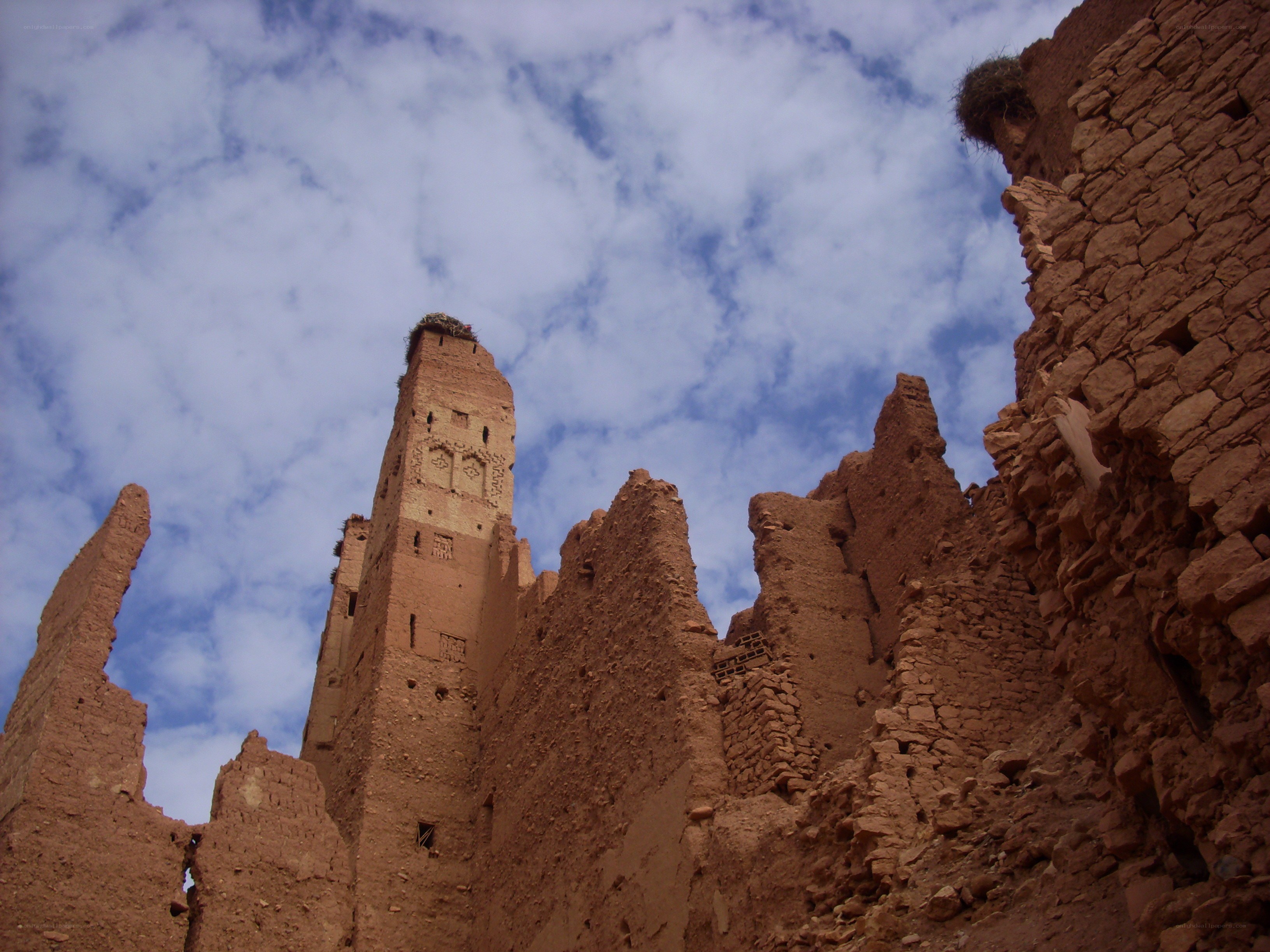 ancient mud-brick tower