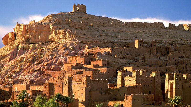 Ancient Mud-brick Village — Brown, Dramatic, Afternoon, Photograph, Mountain, Fortress