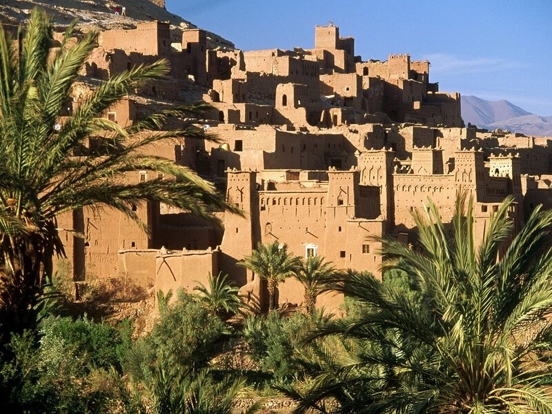 Ancient mud-brick village in Morocco