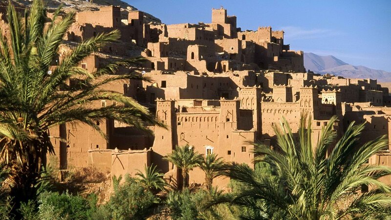Ancient mud-brick village in Morocco