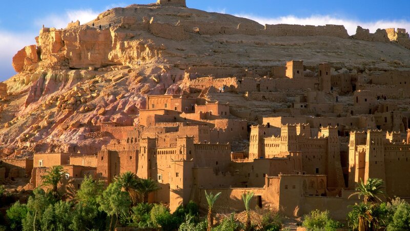Ancient mud-brick village in Morocco