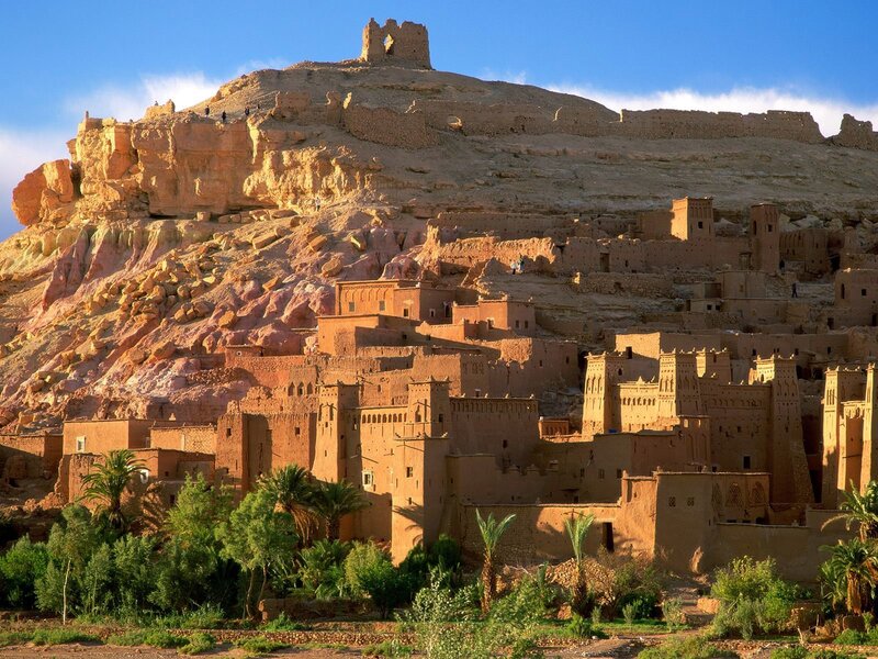 Ancient mud-brick village on a hill